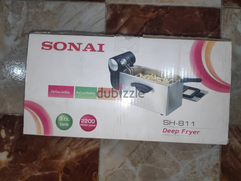 جديدة لم تستعمل Sonai deep fryer قلاية 1