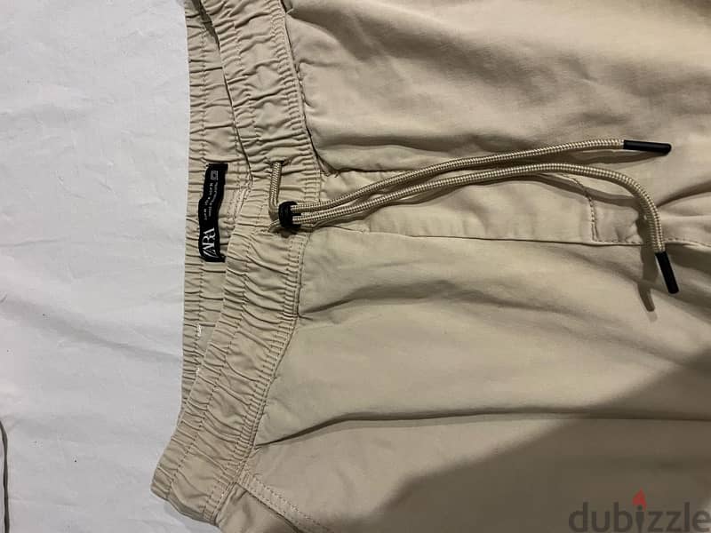 Beige Zara Jogger Pants 3