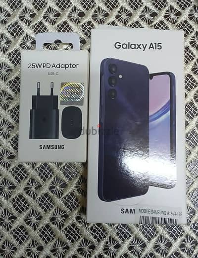 هاتف samsung a15 كسر زيرو بكل مشتملاته