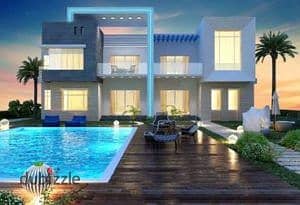 تاون هاوس ريسيل  Azzar North Coast دايركت اللاجون بسعر مقدم 1,850,000 0