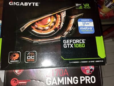 Gigabyte Geforce windforce  gtx 1060 3GB OC edition كارت شاشة