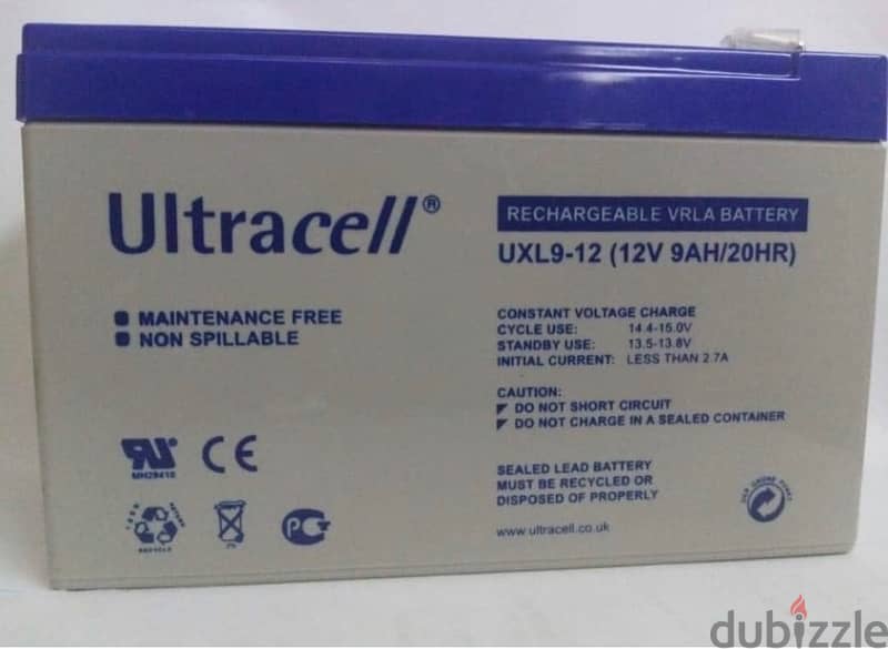 بطاريه ultra cell UXL 12 V 9 A 0