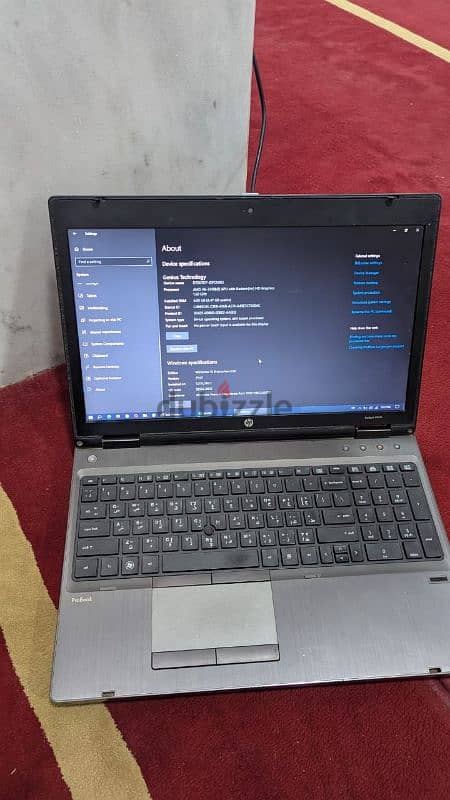 Laptop hp  حالته كويسة Hard 500.   Ram 4 الجهاز معاه الشاحن وبدون مشاك 1