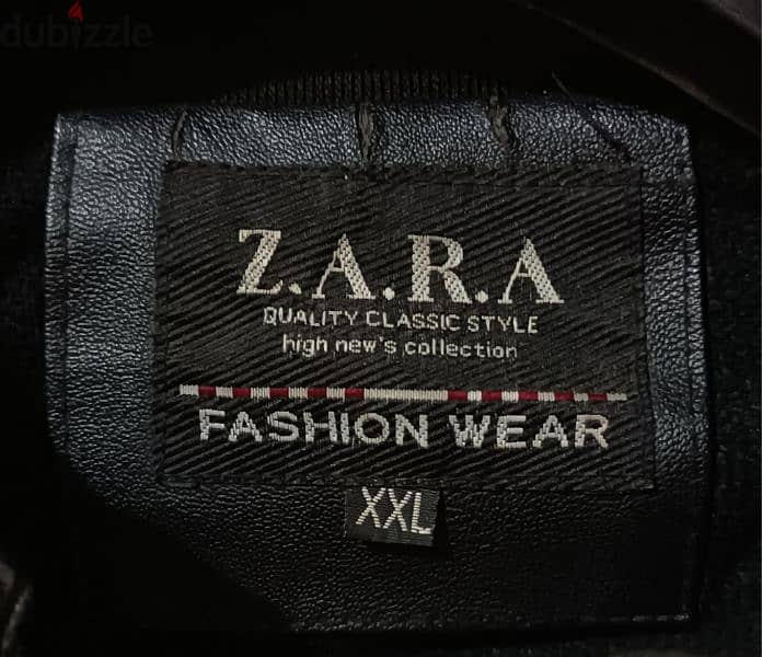 جاكت جلد طبيعي ماركه zara 1