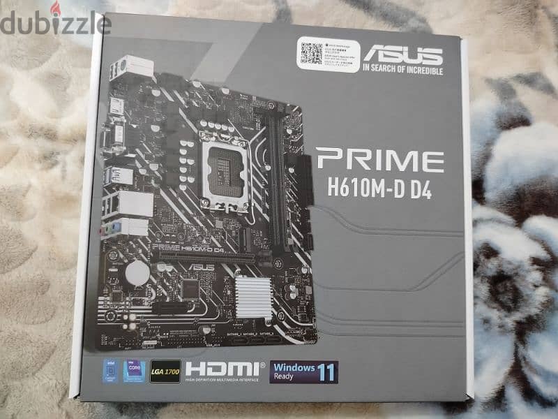 asus prime h610m a d4 جديدة بالبرشامة والشحن مجانا 0