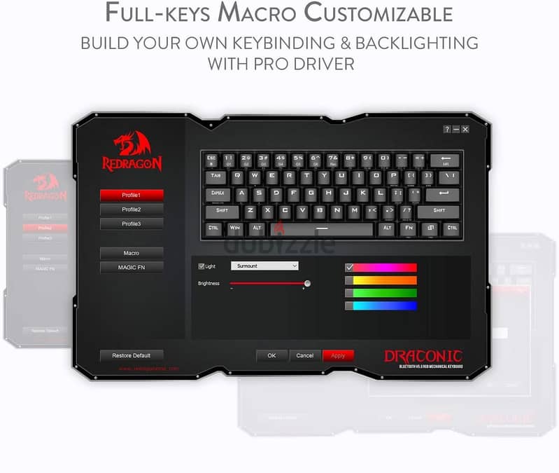 Redragon K530 Draconic Pro Wireless Gaming Mechanical Keyboard 4