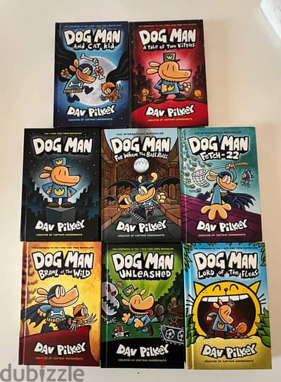 For sale 8 Dogman Comics (used but as new) good for age 6-9 years