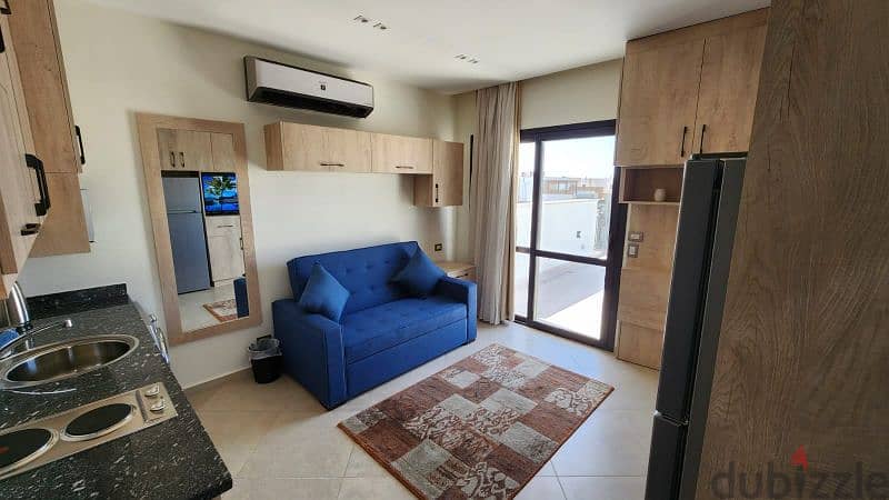 fully furnished studio for rent at  Courtyard- westown(ويستاون سوديك 0