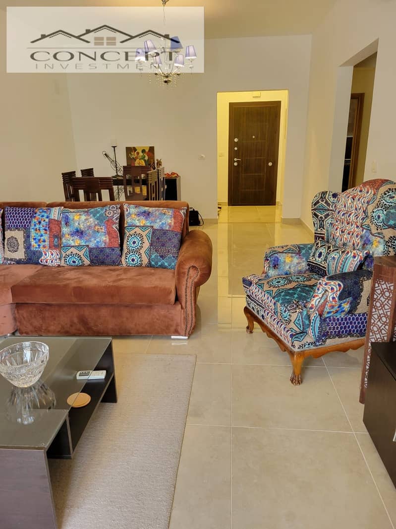 For Rent Fully Furnished Ground Apartment + Garden In Fifth Square Compound - New Cairo 0