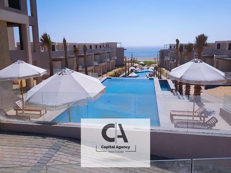 Pay 10% and own a chalet directly on the sea Fully finished Ready to move In the heart of Ain Sokhna With a special cash discount of 35% In boho 0