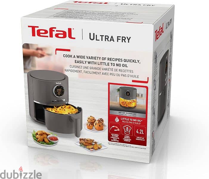 Tefal Ultra Fry Digital Air Fryer, 4.2 Liters, 8 Programs, 7