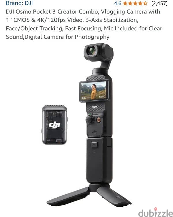 Dji osmo pocket 3 creator combo camera  3 camers  ابجار خصم لمده يومان 1