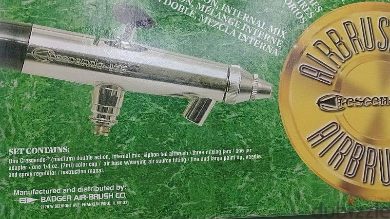 AIRBRUSH BADGER CRESCENDO 175-7 made in USA brand new 3