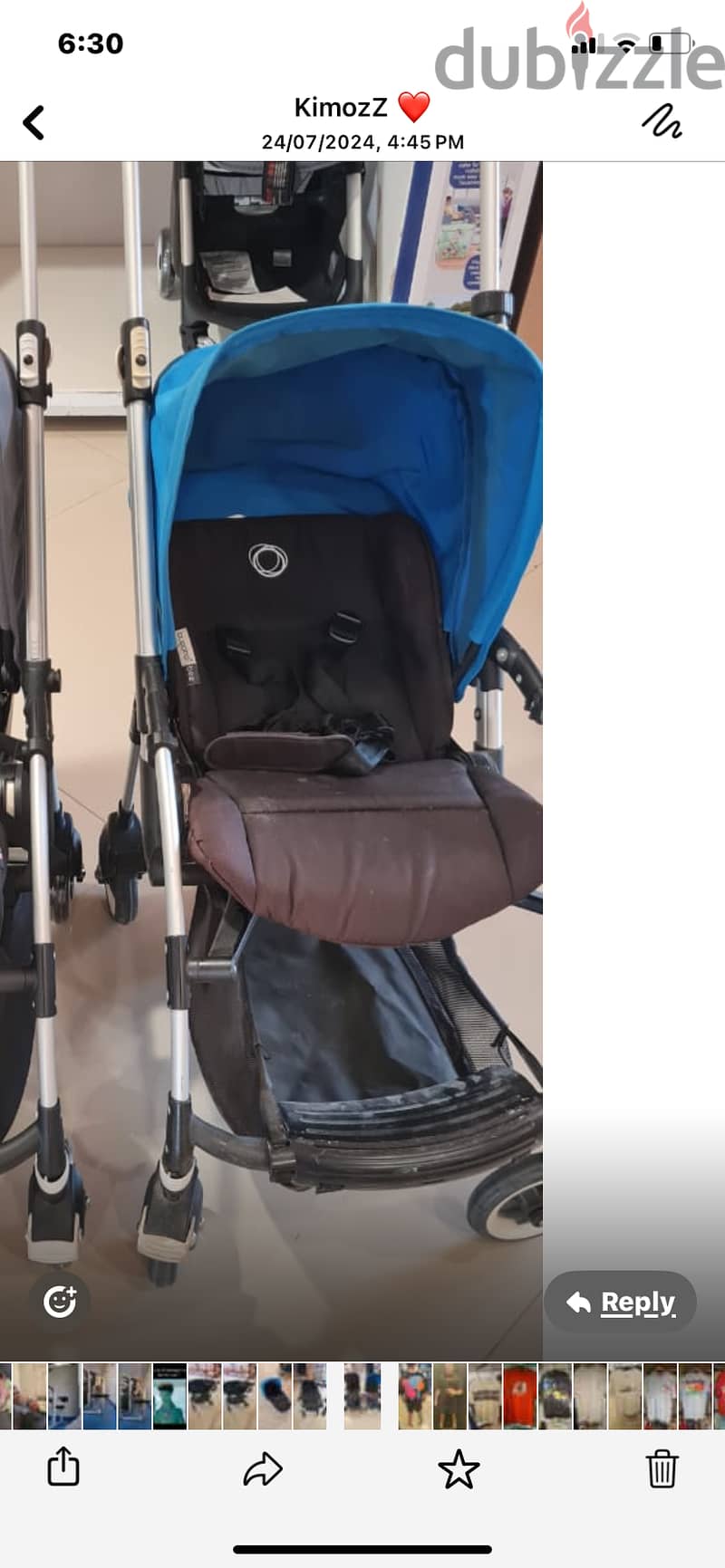 Bugaboo stroller and bassinet and bicycle extension 12