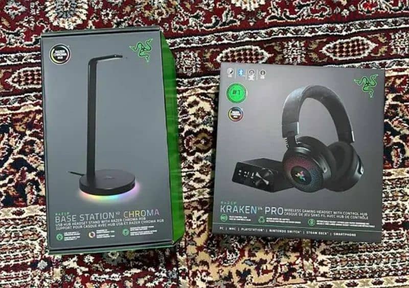 razer kraken v4 pro + base station v2 chroma 0