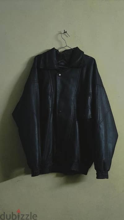 vintage leather jacket jiniclin original size xxl