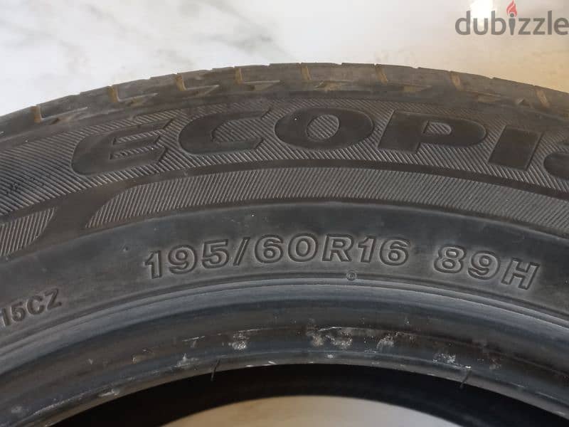 عدد ٤ فردة كاوتش بريدج استون تايلاندي185/60R16 خارج من نيسان سنترا٢٠١٩ 12