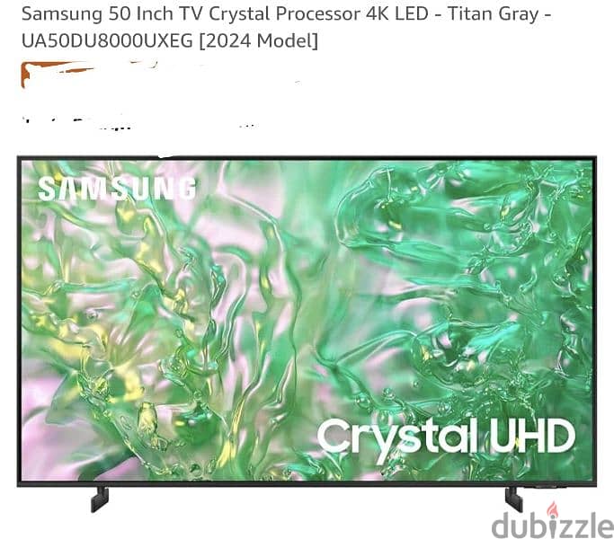 Samsung 50 Inch TV Crystal  UA50DU8000UXEG [2024 Model] 0