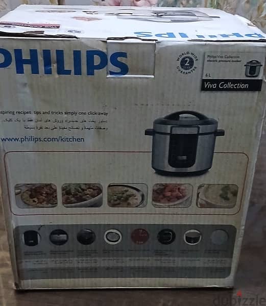 حله ضغط Philips أصلي  أستنليس بشاشة ديچيتال  سعة ٦ لتر 6