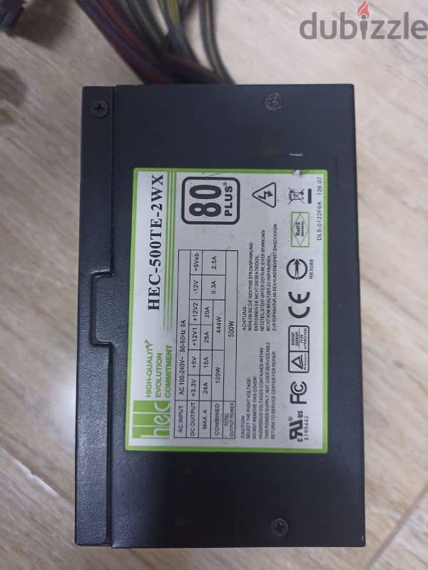 Gamma HEC 500W power supply 80 plus 4