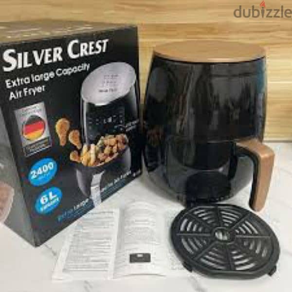 عرض قلايه هوائيه Silver Crest 6 liter + قالب سيليكون للأير فراير 1