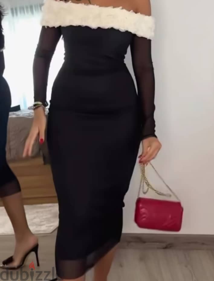 Black dress دريس اسود تركي شيك جدا 1