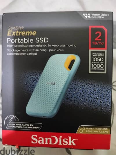 SanDisk 2TB Extreme Portable SSD (Sky Blue)