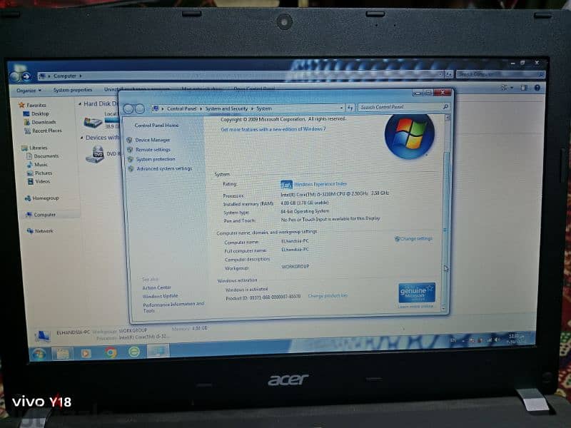 Laptop acer Travelmate p 643 7