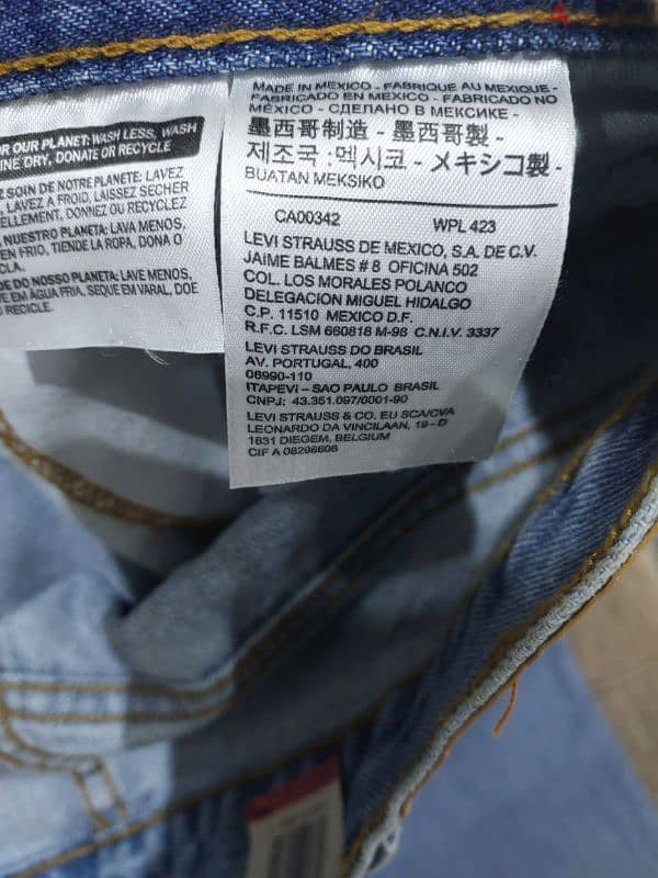 بطلون جينز ليفيس  Levis اصلي مقاس ٣٨ ازرق 3