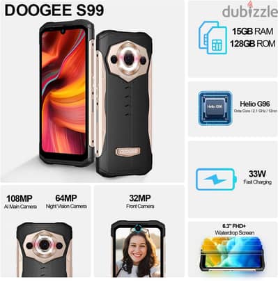 Doogee S99 - Rugged Phone (لم تسدد جماركه) هاتف مقاوم للصدمات