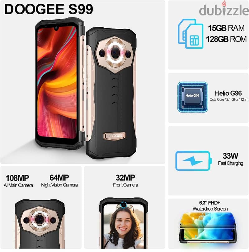 Doogee S99 - Rugged Phone (لم تسدد جماركه) هاتف مقاوم للصدمات 0