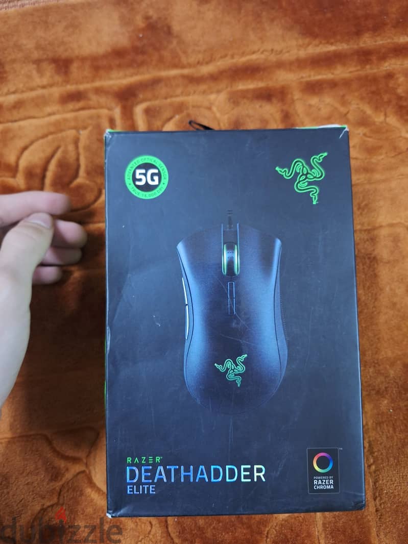 Razer DeathAdder Elite eSports Gaming Mouse - Black ماوس رازر 1