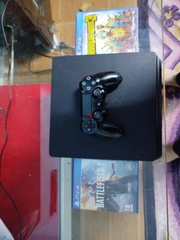 ps4 slim 1TB with 8 cd games + fifa23 account+bag 2