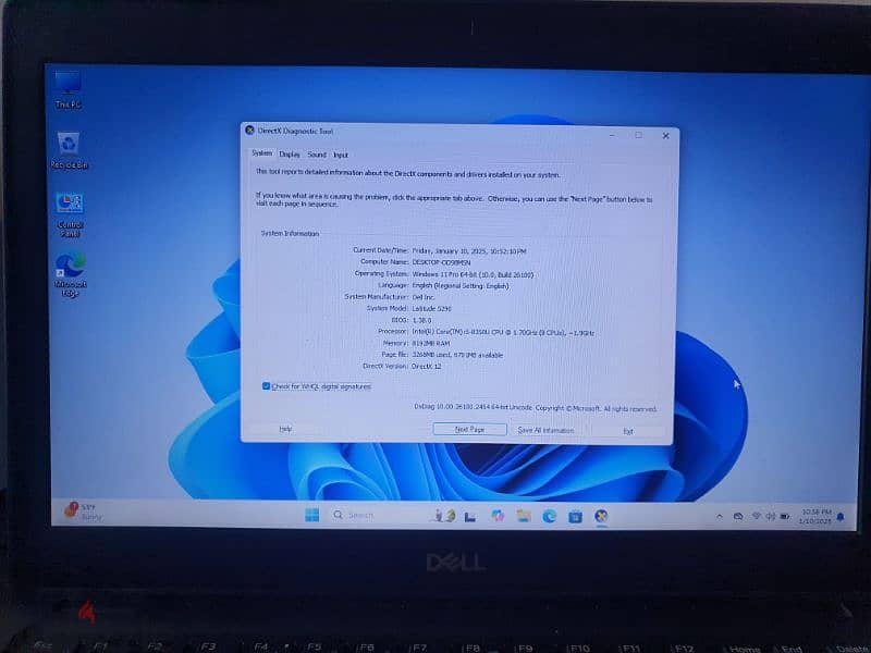 Laptop Dell  Latitude 5290 8