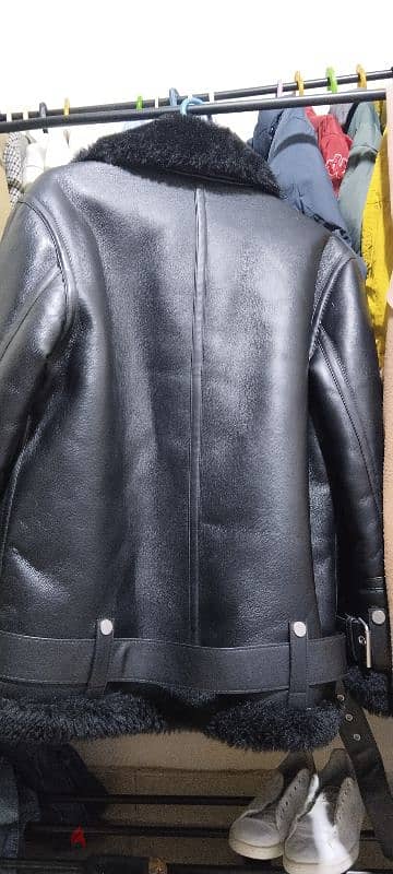 zara  bicker leather jacket size 48 6