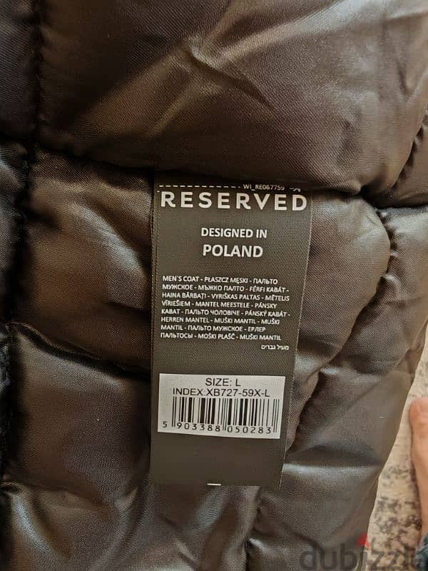 Reserved outdoor heavy jacket L سويتر چاكيت شتوى تقيل 4