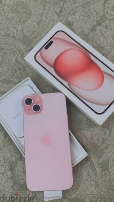 Iphone 15 plus pink معفي من الضرايب شغال الخطين لون بنك مميز