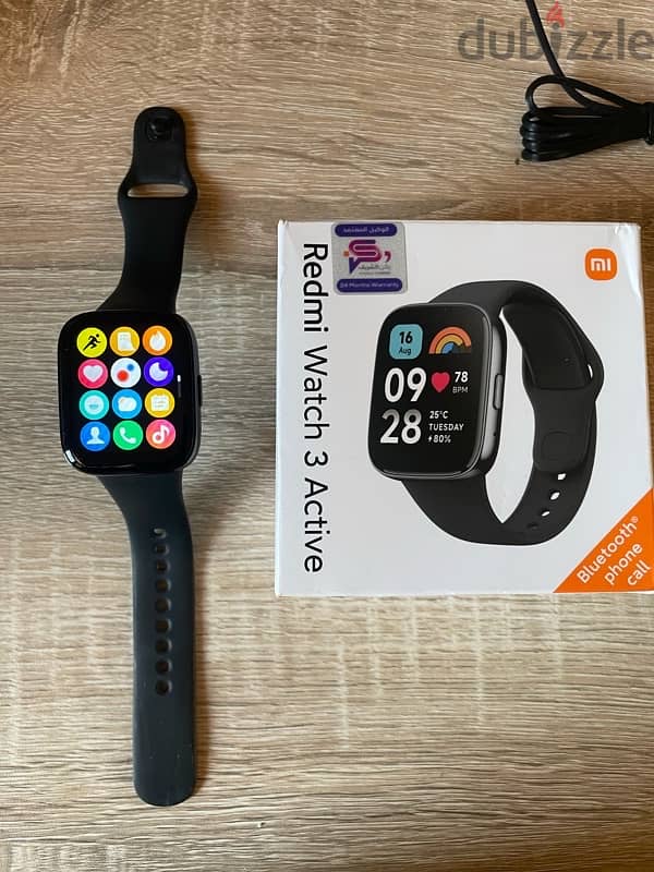 redmi watch 3 active حاله ممتازه مع الكرتونه وارد السعوديه 2