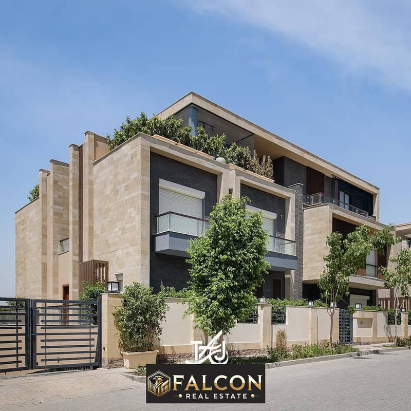 Luxury duplex with private garden 4 rooms with 42% discount for sale in Taj City Fifth Settlement in front of Cairo International Airport and JW Marri 0