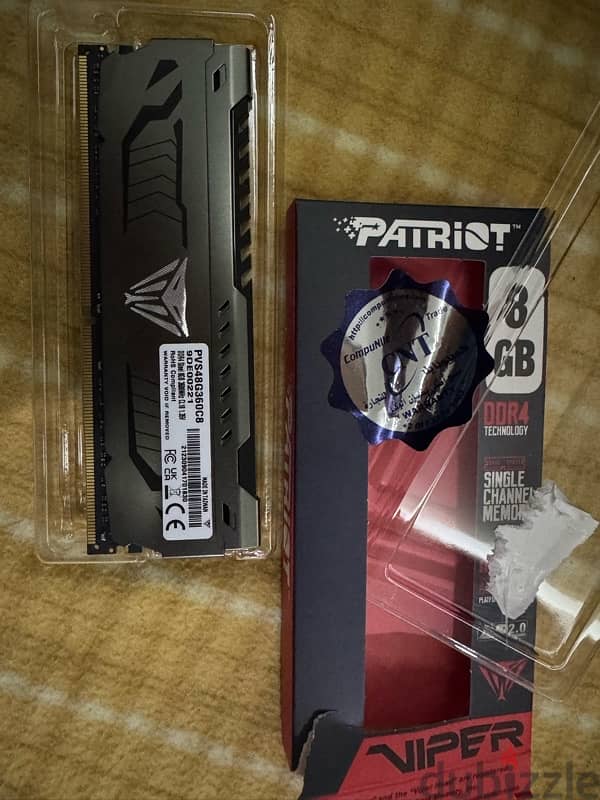 Patriot viper steel DDR4 8gb ram 3600MHz CL18 0