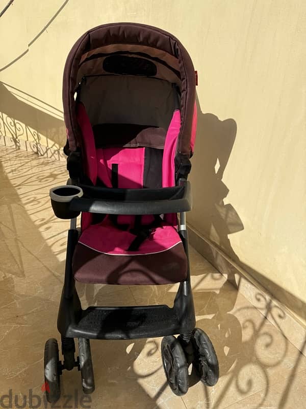 Juniors baby stroller with baby chair 0