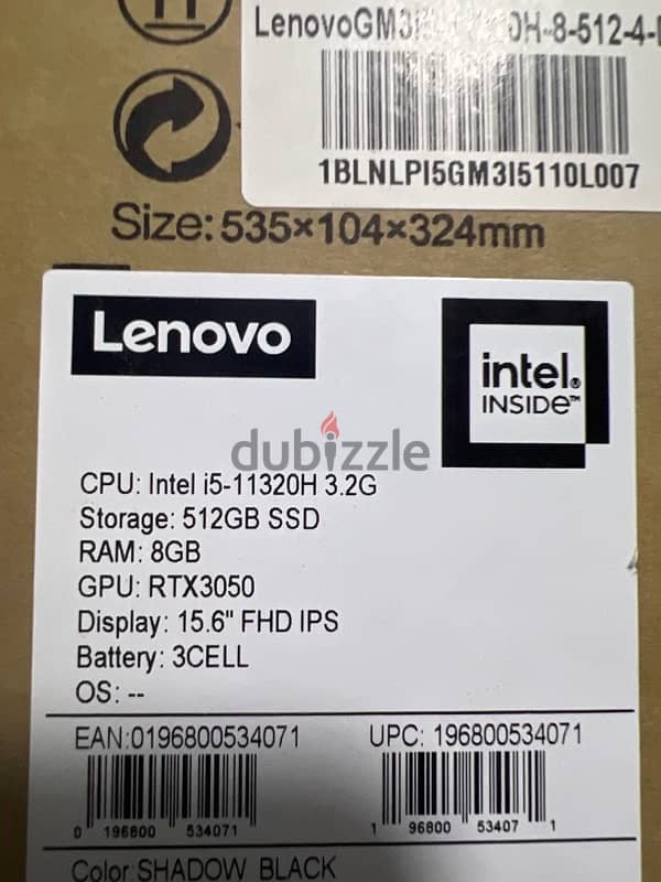 Lenovo ideapad gaming 3 i511320H Rtx3050 4gb 11