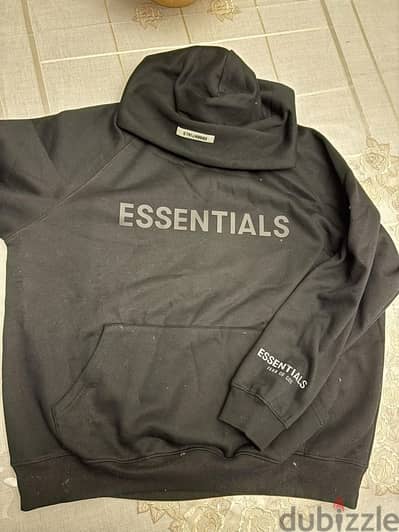 ESSENTIALS BLACK HOODIE ORIGINAL