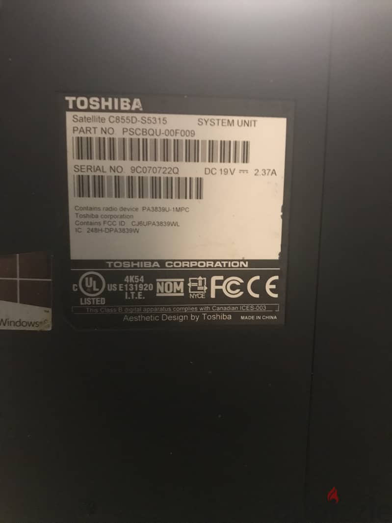 لاب توب توشيبا ستالايت Toshiba Satelite C855D-S5315 1