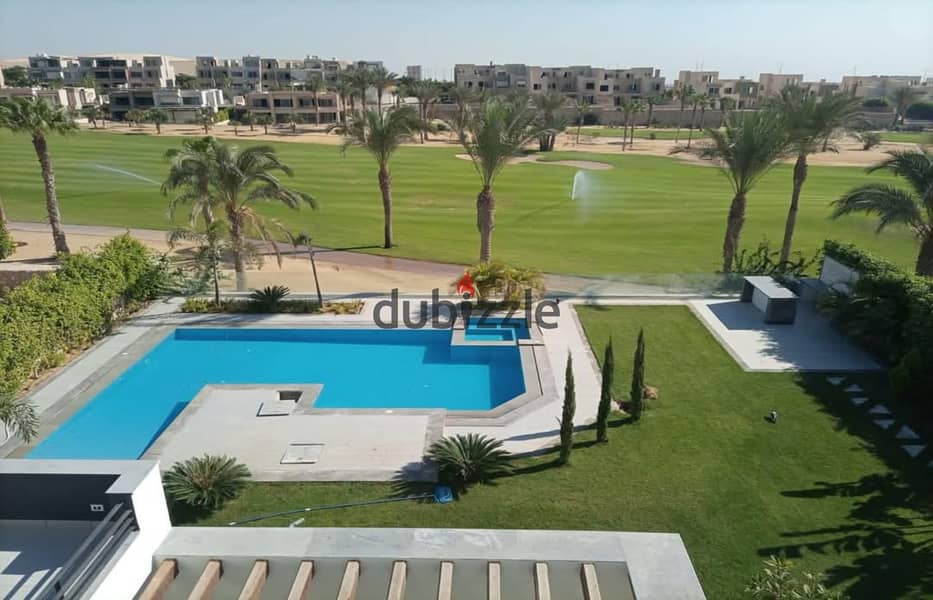 The last twin house with palace specifications, immediately available, 1184 sqm, in Palm Hills with a stunning golf view. 0