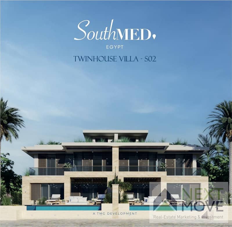 Twin house for sale in installments in South Mid with a sea and lagoon view, with an area of ​​233 square meters 0