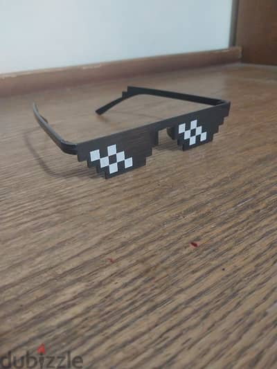 Black 8-Bit Pixel Glasses