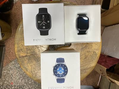 Honor Watch GS3 Blue / Watch 4 Black  جديد متبرشم