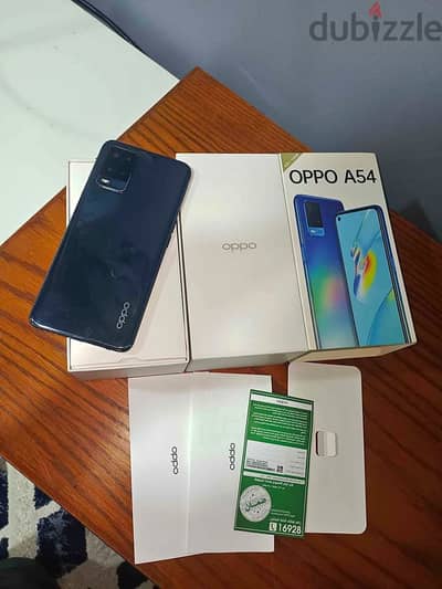 OPPO A54 بحالة الجديد بالعلبة والشاحن الاصلى