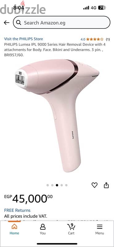 philips laser hair removal 6